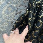 Red Valentino  Gathered Sun Barcode Dress Black Gold 40 Photo 2