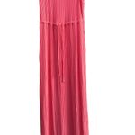 ASOS DESIGN Tall High Neck Ribbed Tie Waist Midi Tank Dress Orange NWT 6 Photo 3