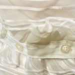 George ME NWT By Mark Eisen IVORY Long Sleeve ruffled Button Down shirt xL White Photo 19