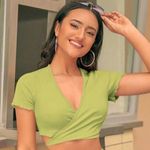 Tie Back Crop Top And Skirt Set Green Size XS Photo 0