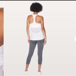 Lululemon twist around tank w/built in bra white 8 Photo 6