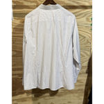 Lands' End LANDS’S END No Iron Pinpoint Oxford Plaid Button Up Top Women's Size 28W Career Photo 3