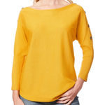 Melissa Paige Melissa Paige Button-Sleeve Boat-Neck Sweater size M Photo 0