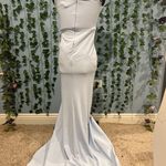 B Darlin Baby Blue Off The Shoulder Gown Photo 4