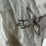 THE GREAT. Cream Button Down Shirt with Embroidery Size undefined Photo 6