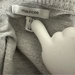 Maurice's  Gray Burgundy Plaid Lagenlook Kangaroo Pocket Lightweight Sweatshirt M Photo 7