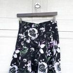 Eva Mendes New York & Co Womens Skirt Black Purple Floral Cocktail Size 0 Photo 4