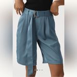 Bishop and Young Anthropologie  Silky Pleated Bermuda Shorts Photo 1