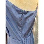 One Shoulder‎ Ruffle Dress Formal Cocktail Party Special Occasion Midi Blue Size M Photo 5