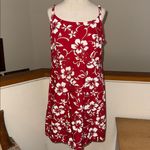 Original Hilo Hattie Hawaiian Red and White hibiscus flower floral Dress med Photo 4
