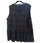 Talbots Beaded Velvet Shimmer Sleeveless Peplum Blouse Plus Size 3X Tank Top Photo 1