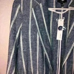 Drew  linen blend denim blue and white jacket sz XS NWT Photo 1