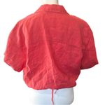 Athleta Playa tie linen shut sleeve wrap tie top Coral Photo 1