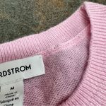 Nordstrom 100% Cashmere Long Sleeve Crewneck Knit Sweater Light Pink Medium Photo 8