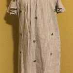 💜Off the shoulder cactus embroidered dress Blue Size XS Photo 0