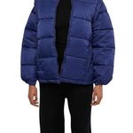 We Wore What Zip Off Sleeve Puffer Navy Jacket Womens Size Extra Small Photo 0