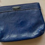 Coach Blue Leather Wristlet Wallet Bag Photo 1