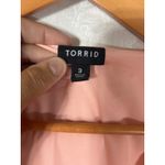 Torrid  Wrap Top 3 3X Pink Sheer Ruffle Tunic Mini Dress Long Sleeve Peasant Photo 4
