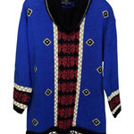 Vintage Carole Little Christmas Ugly Sweater Size M Holiday Nutcracker Tassels Blue Photo 0