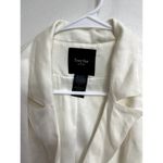 Women's Smythe Ivory White Linen Blend Blazer Preppy Old Money Luxury Size L Size L Photo 2