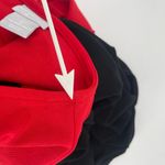 Chico's  TRAVELERS Shirt Size 12/14 Top Red Black Colorblock Wave Travel Vacation Photo 4