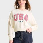 Grayson Threads  NWOT Women's USA Graphic Sweater Off-White Size L Photo 0