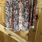 Blue Rain Woman's Medium Beige Orange Floral Romper western halter Photo 10