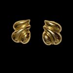 St. John  Gold Sculpted Earrings Photo 1
