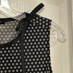 Banana Republic Black White Geometric Print Sleeveless Tie Shoulder Top Size S Photo 5