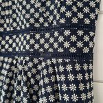 Francesca’s Trixie Quinn Ladder Trim Mini Dress NEW Medium Navy Daisy Blue Photo 4