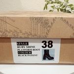Free People Ruby Shine Platform Leather Ankle Heeled Boots Size 38 NIB Photo 9