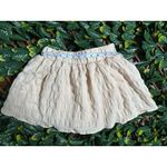 ZARA  Yellow White Cottagecore Bubble Mini Skirt Size XS Photo 3