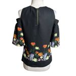 Ted Baker  Amarga Kensington cut out shoulder top in black floral Photo 4