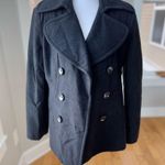 London Fog  Black Wool Blend Short Pea Coat Dress Jacket Size Medium Photo 9