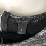 J.Crew  Womens Sweater Boxy Zipper 3/4 Sleeve Crew Neck Marled Gray Size S Photo 2