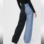 Nasty Gal  Two-Tone Wide-Leg Jeans Size 6 Photo 1