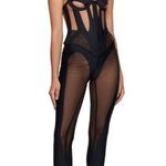Mugler Tulle Stretch Leggings in Black & Black 38 New Womens Pants Trousers Size undefined Photo 13