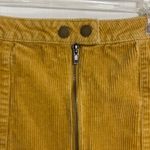 Blue Spice  Corduroy Mini Skirt Womens 5 Mustard Yellow Stretch Y2K Retro Zipper Photo 2
