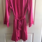 Morgan Taylor Womens  Super Sexy Lightweight Silky Satiny Pink Robe Size Small Photo 7