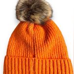 Shiraleah  women’s orange knit hat pom Photo 2