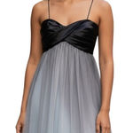 XSCAPE By Joanne Chen Black Grey Ombre Sparkle Tulle Strapless Dress Size 14 Photo 0