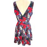 Forever 21 Floral Dress Fit and Flare Lined SZ Med Pleated Colorful Bright Wedding  Chic Photo 3