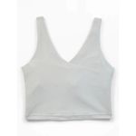 Athleta New  M Transcend V-Neck Crop Sports Bra D-DD Quartz Grey Medium Photo 2