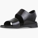 Munro Nissa Ankle Strap Sandal Black Calf Leather Size 9W Photo 1