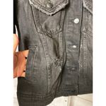 Vintage No Brand Women's Black Distressed Moto Jacket Coat 4 Pockets 2XL Size XXL Photo 1