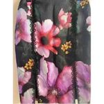 Marchessa notte black satin lace detail floral‎ print skirt Sz 4 Photo 1