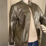ZARA Metallic Bomber Jacket Zip closure side pockets Size S good condition Photo 8