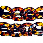 Anthropologie NEW -  2PC Tortoise Shell Chain Link Boho Chic Hair Elastic Ties Photo 0