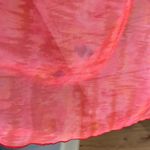 Coral Flowy Scarf Semi Sheer Fashion Photo 6