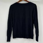 Athleta  Black Zip Shoulder Boat Neck Pullover Women Modal Blend Sweatshirt Small Photo 1